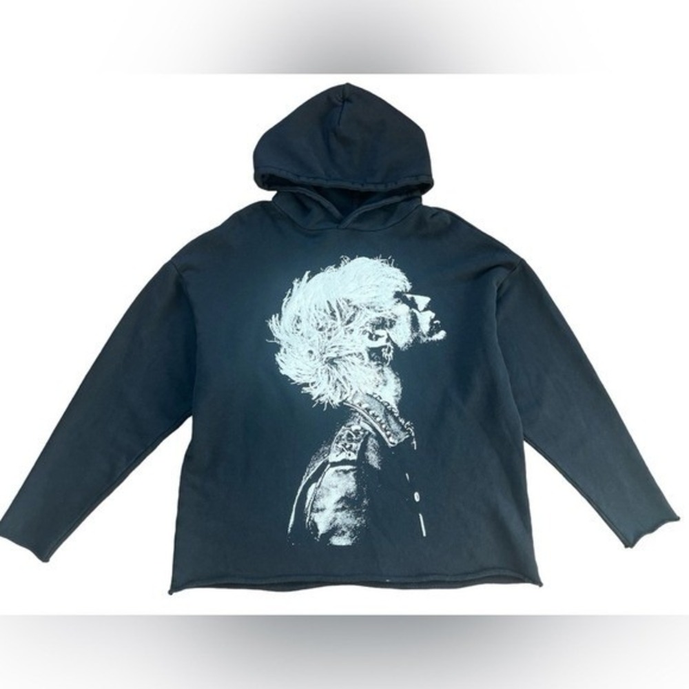 Machine Gun Kelly MGK Mainstream Sellout Tour Hoodie Black Raw Hem Mens Large